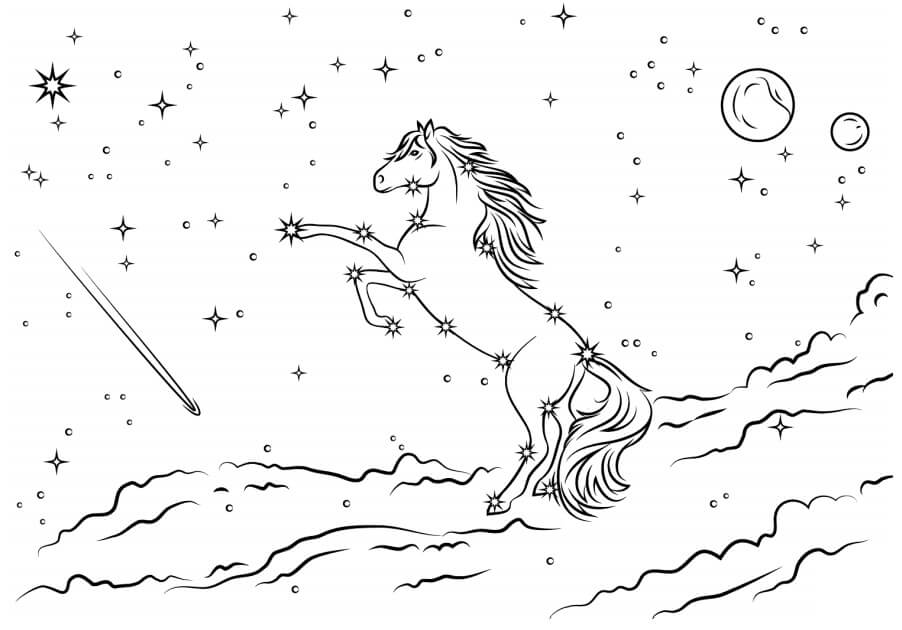 Dibujo de Bella En La Noche para Colorear y Imprimir