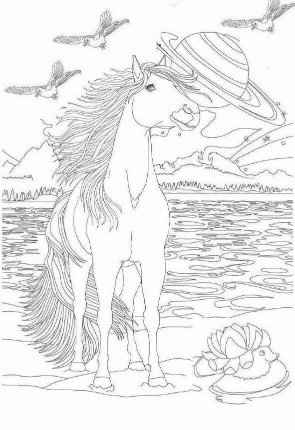 Dibujo de Bella En La Playa para Colorear y Imprimir