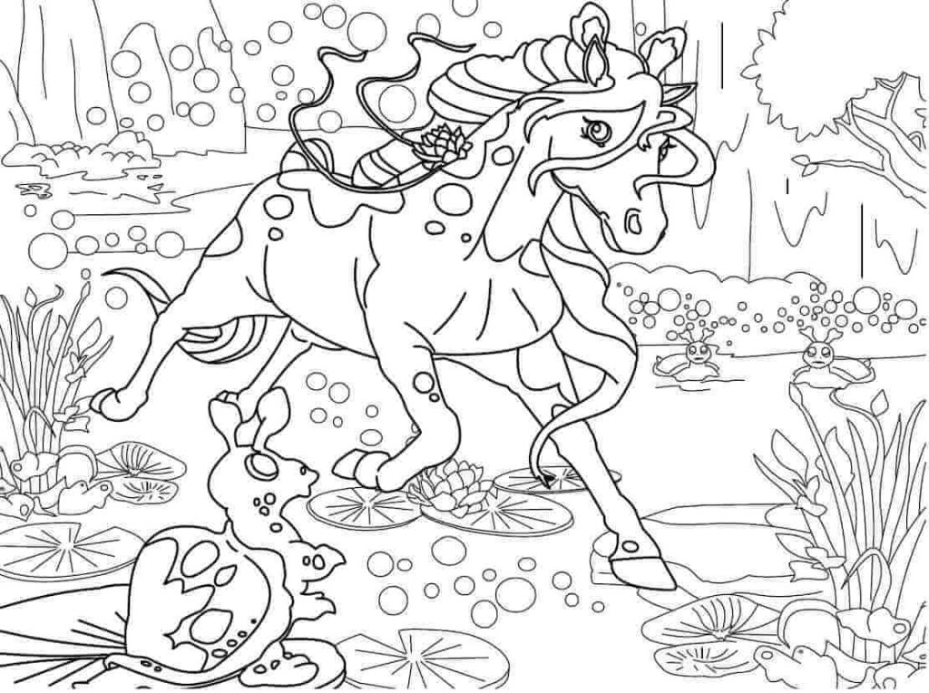 Dibujo de Bella Sara En La Jungla para Colorear y Imprimir