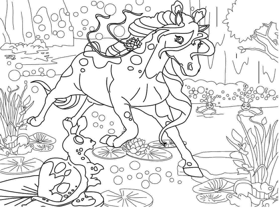 Dibujo de Bella Sara En La Jungla para Colorear y Imprimir