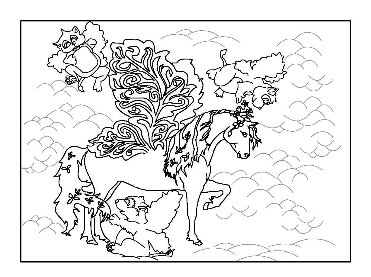 Dibujo de Bella Sara y Amigos para Colorear y Imprimir