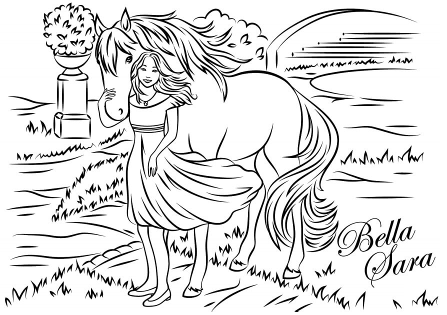 Dibujo de Sara y Bella para Colorear y Imprimir