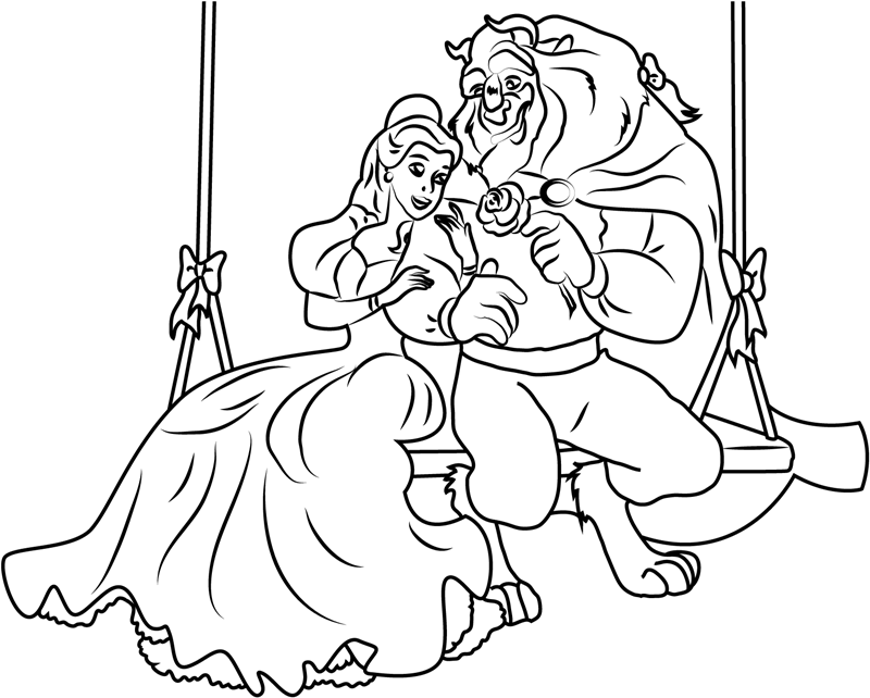 Belle para Colorear