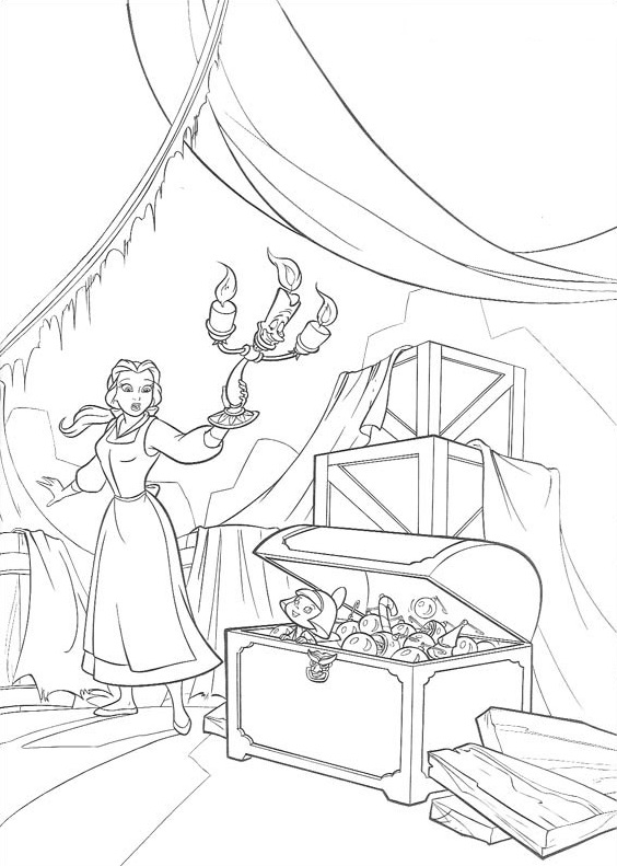 Dibujo de Belle En El Almacen para Colorear y Imprimir