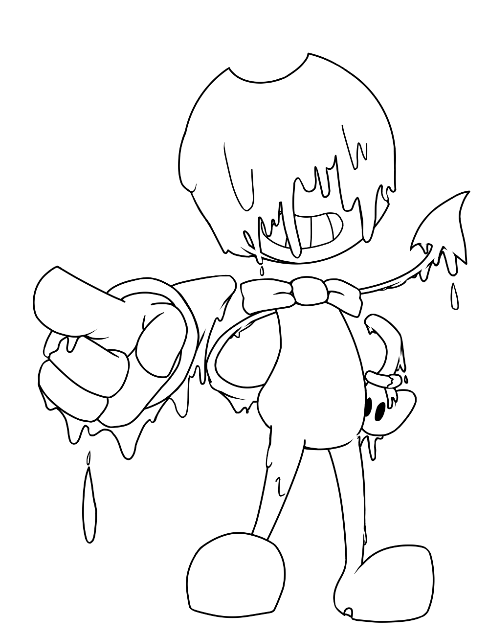 Dibujo de Bendy Derritiendose para Colorear y Imprimir