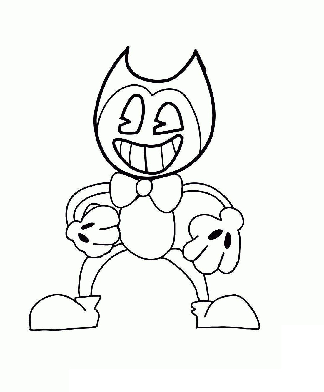 Dibujo de Bendy Divertido para Colorear y Imprimir