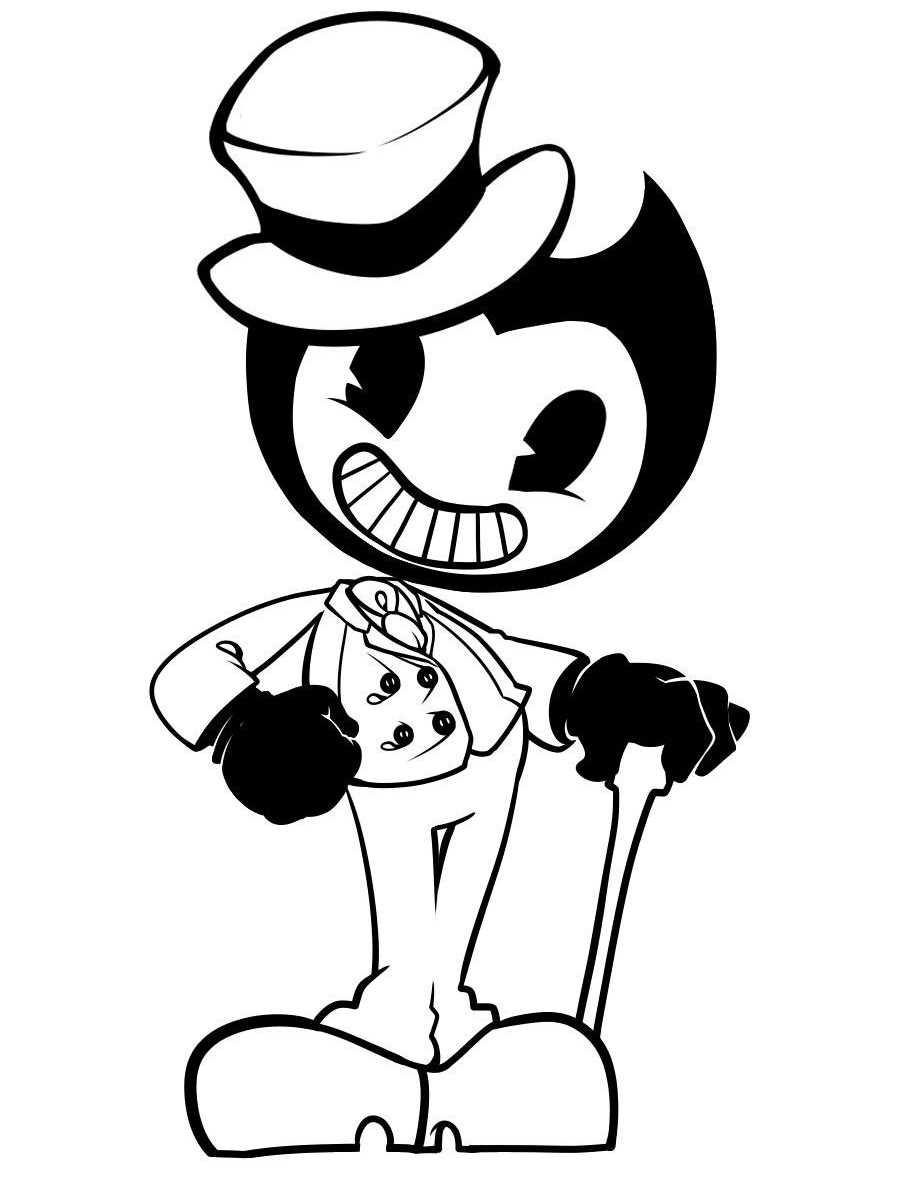 Dibujo de Caballeros Bendy para Colorear y Imprimir