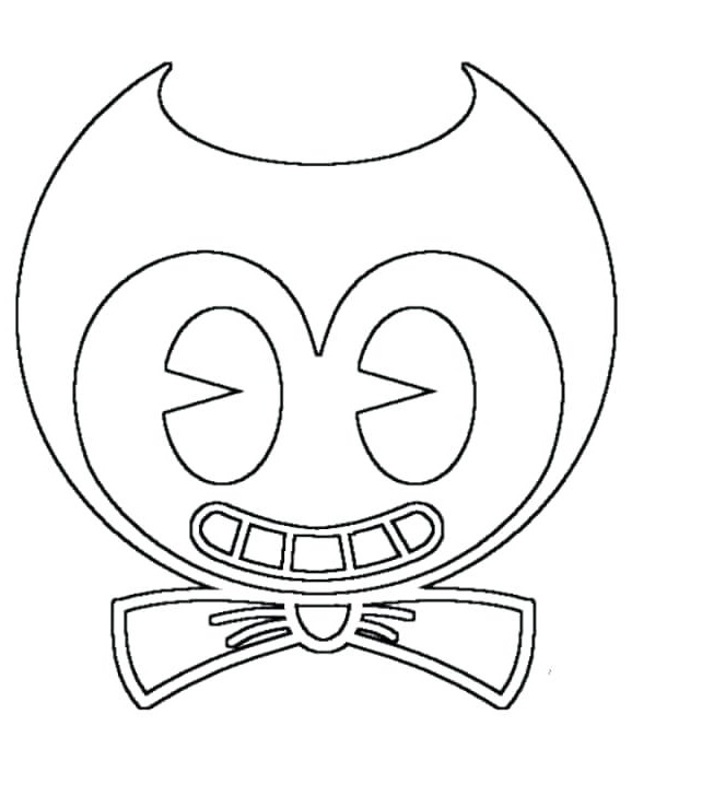 Dibujo de Cara de Bendy para Colorear y Imprimir