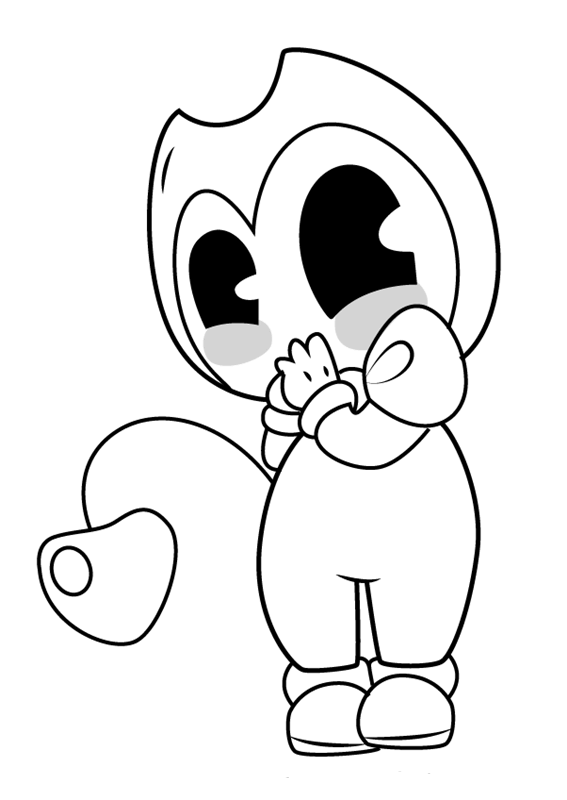 Dibujo de Lindo Bendy para Colorear y Imprimir
