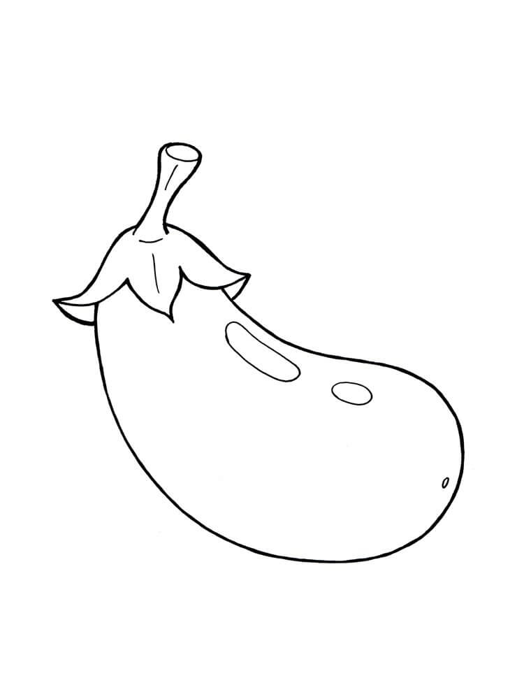 dibujo berenjena adorable para colorear