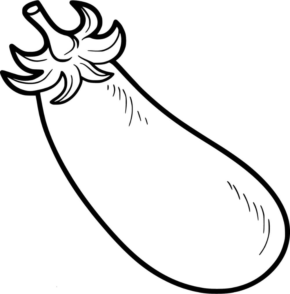 dibujo berenjena basica para colorear