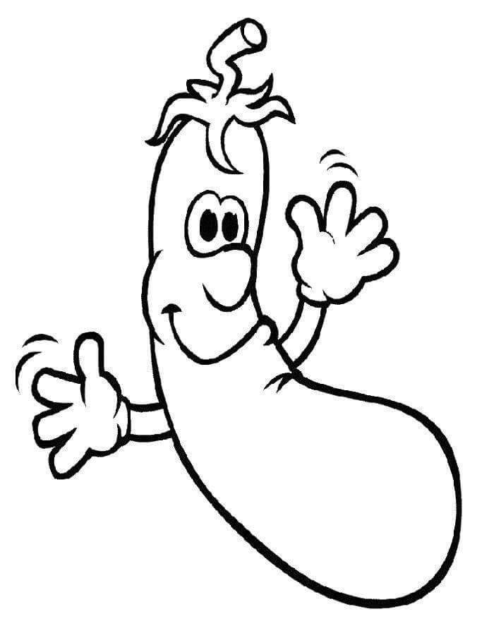 dibujo berenjena estupido para colorear
