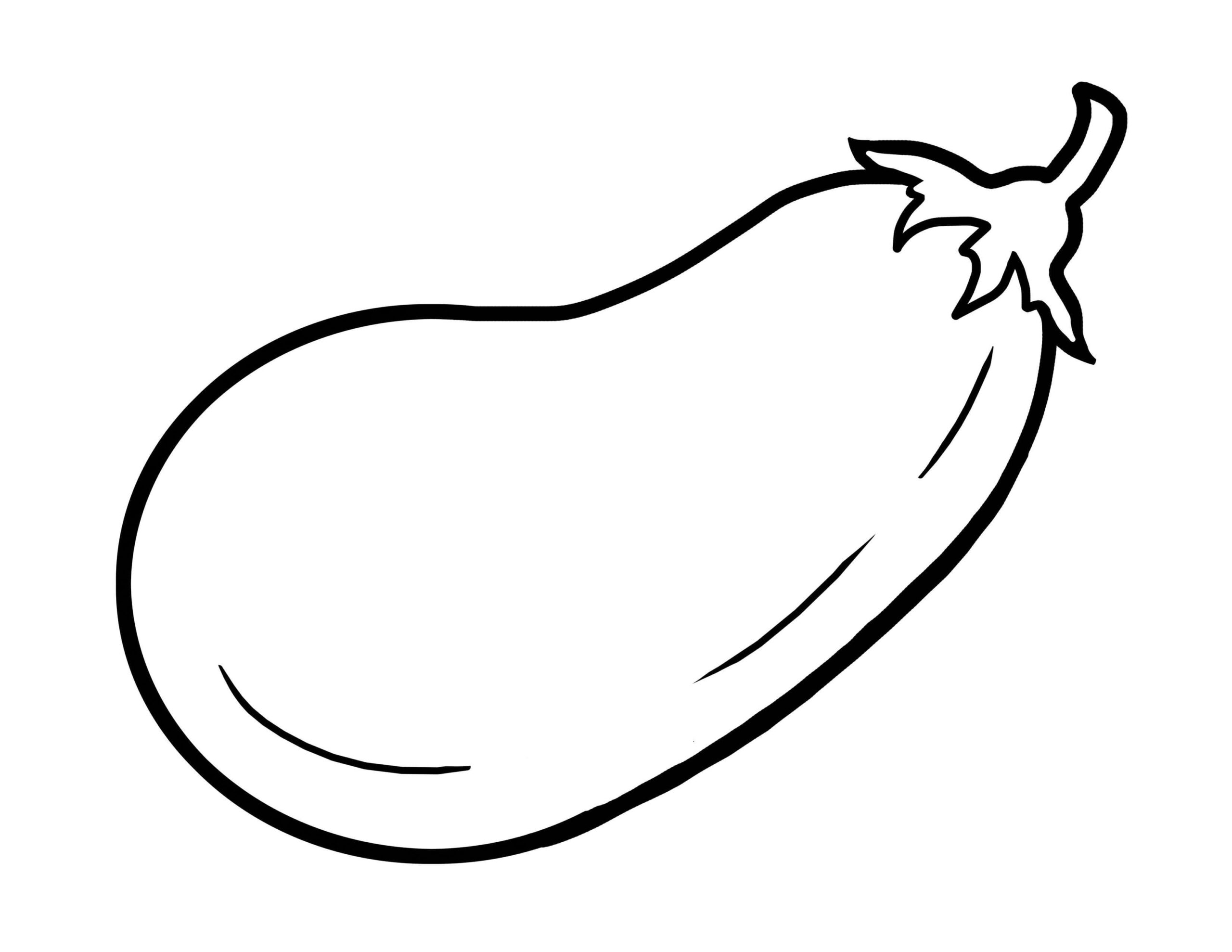 dibujo berenjena facil scaled para colorear