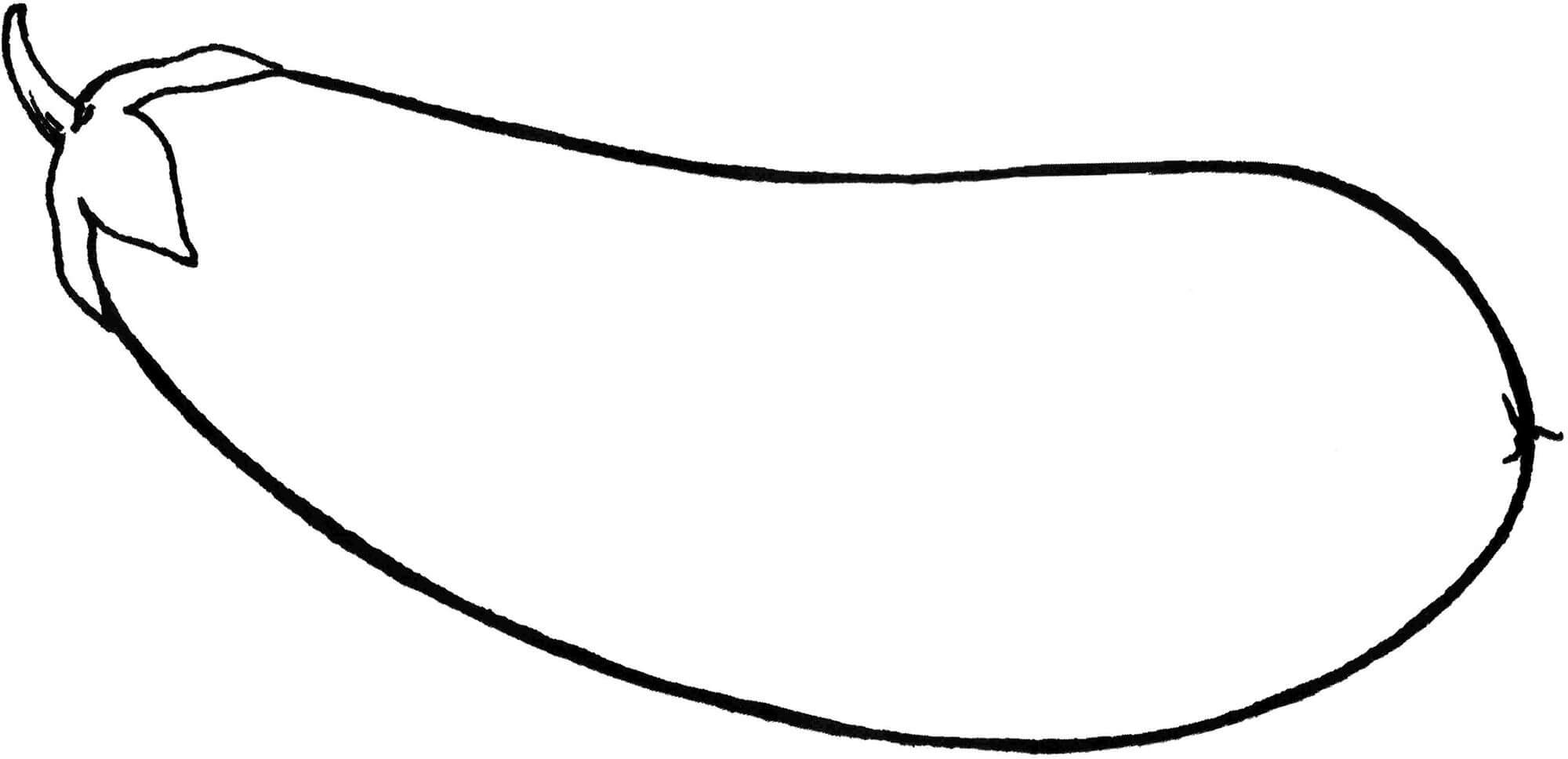 dibujo berenjena impresionante para colorear