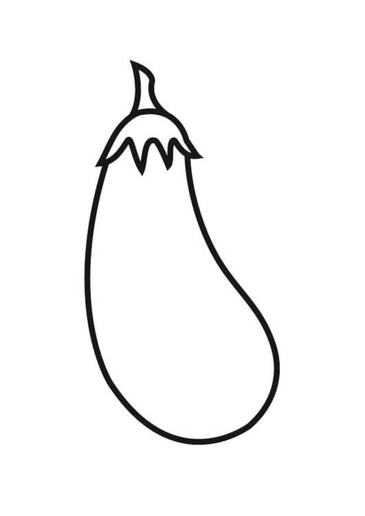 dibujo berenjena perfecta para colorear