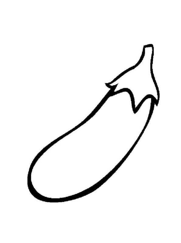 dibujo berenjena simple para colorear