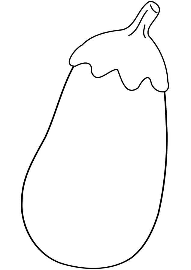 dibujo bonita berenjena para colorear