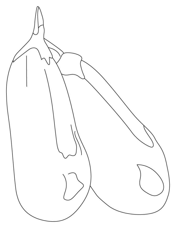 dibujo dos berenjenas para colorear
