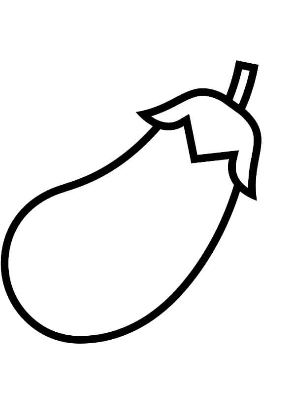 dibujo esquema de berenjena para colorear