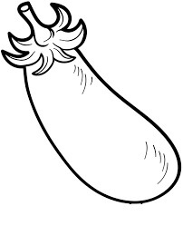 dibujo gran berenjena para colorear
