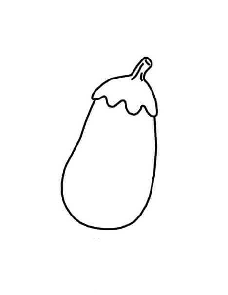 dibujo la berenjena es morada para colorear
