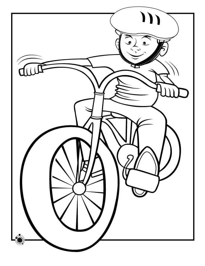 dibujo b es para bicicleta imprimir y colorear