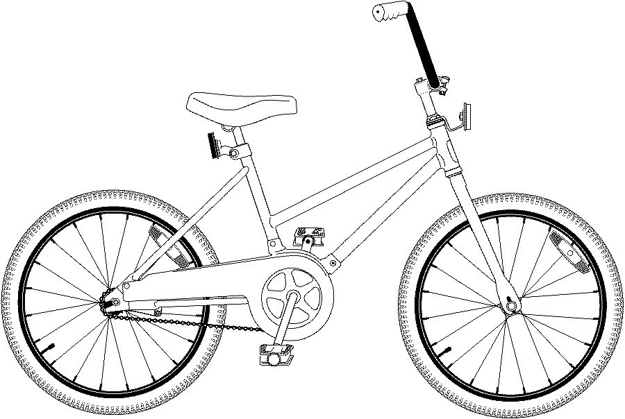 dibujo bicicleta asombrosa imprimir y colorear