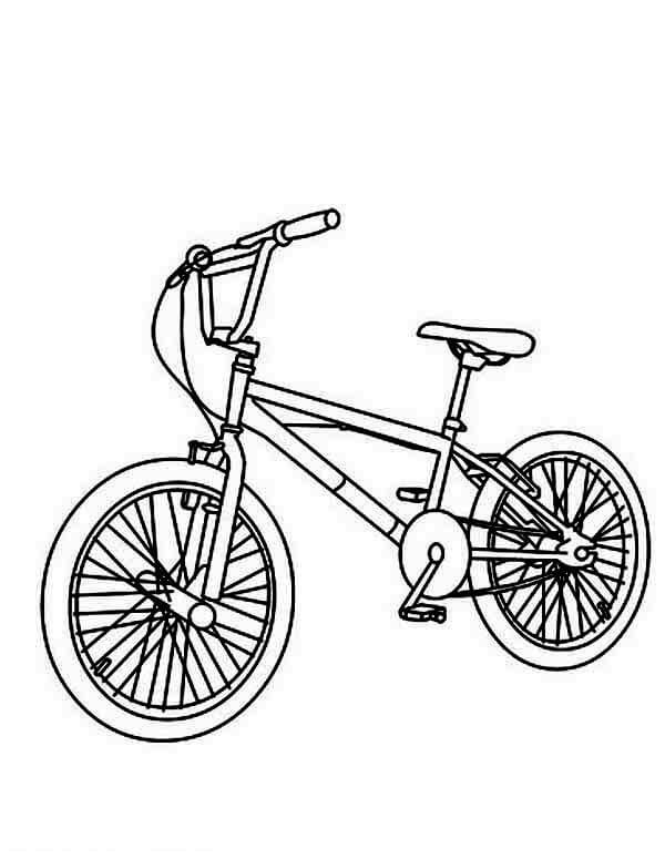 dibujo bicicleta de montana imprimir y colorear