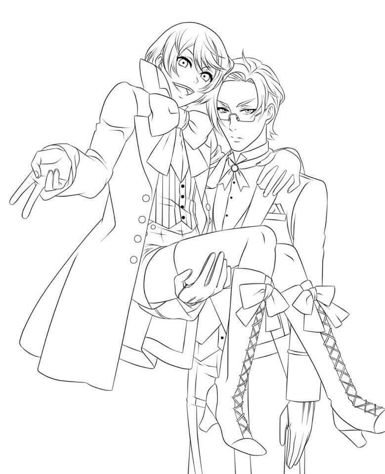Dibujo de Alois y Claude para Colorear y Imprimir