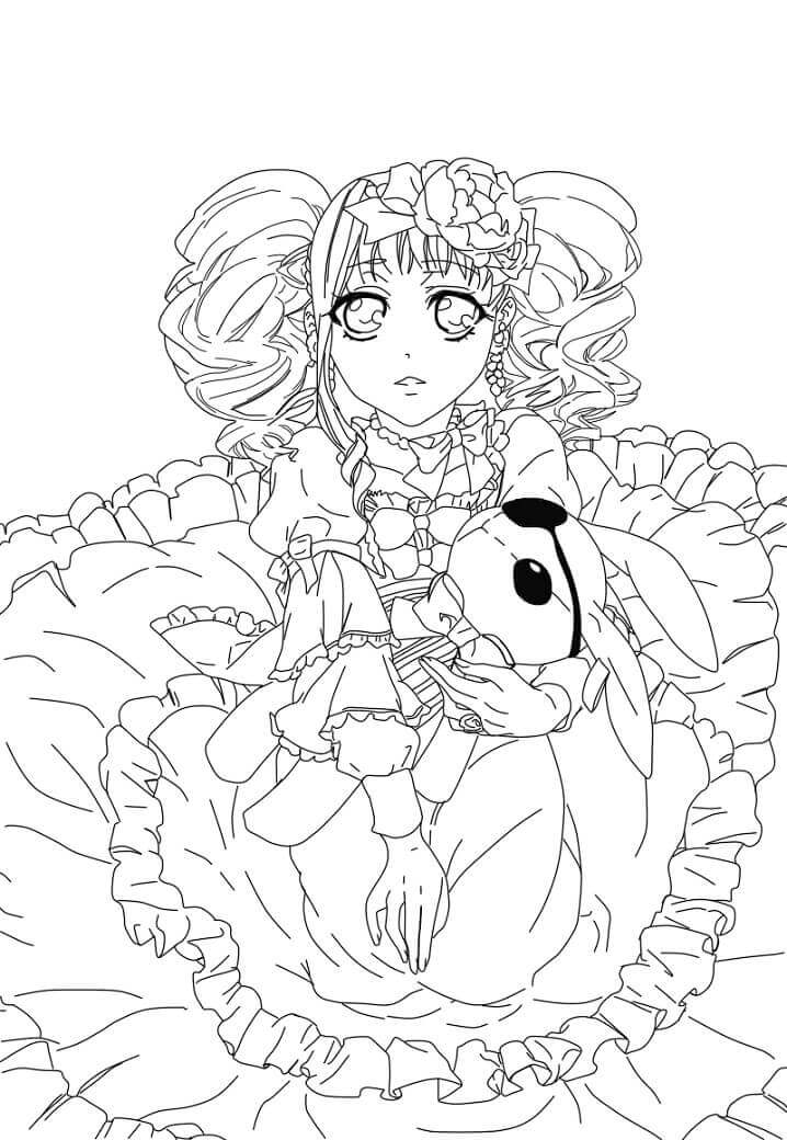 Dibujo de Lizzy de Mayordomo Negro para Colorear y Imprimir