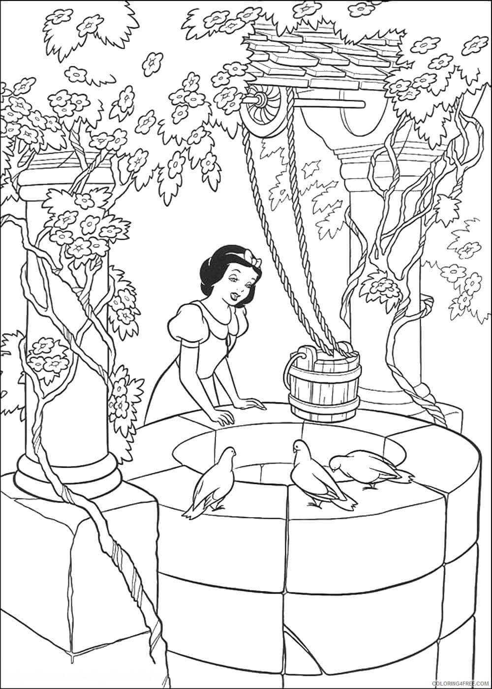 Dibujo de Blancanieves para Imprimir para Colorear y Imprimir