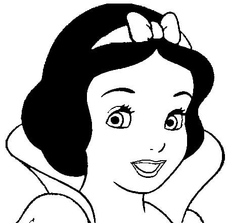 Dibujo de Cabeza Blanca Como La Nieve para Colorear y Imprimir