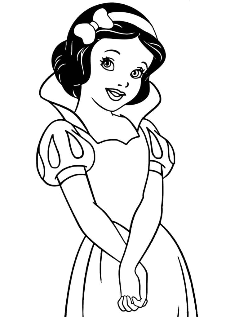 Dibujo de Cara de Blancanieves para Colorear y Imprimir