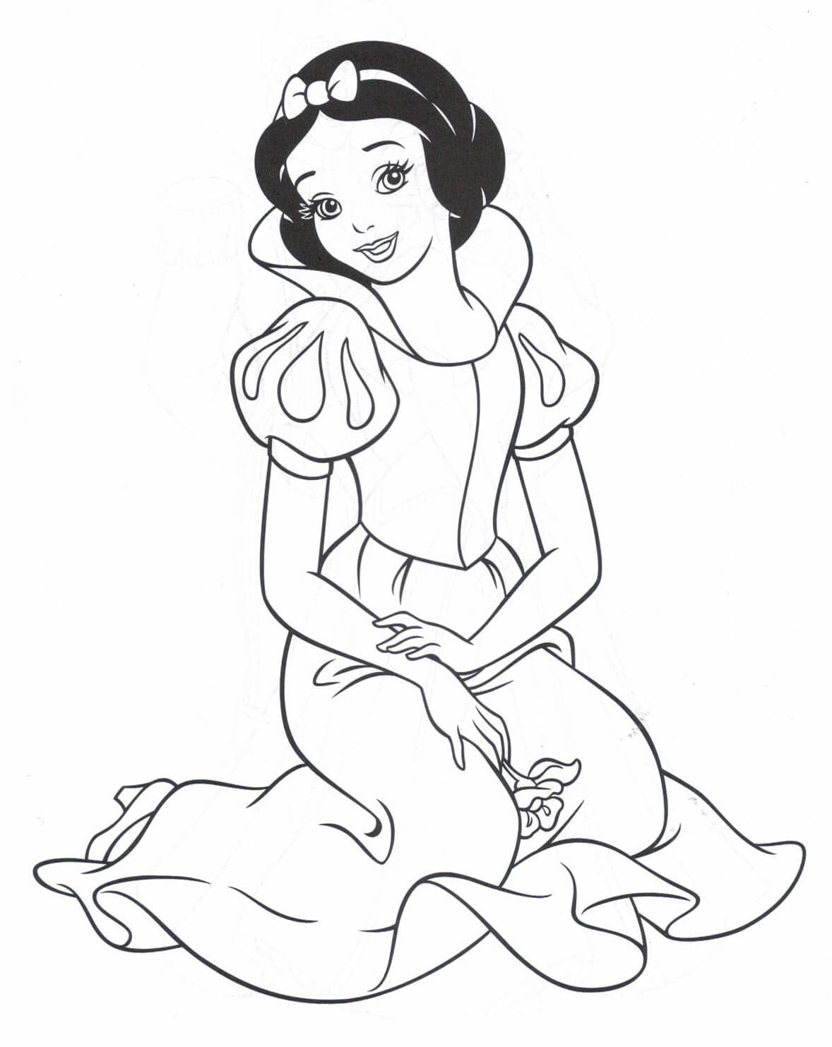 Dibujo de Gran Blancanieves para Colorear y Imprimir