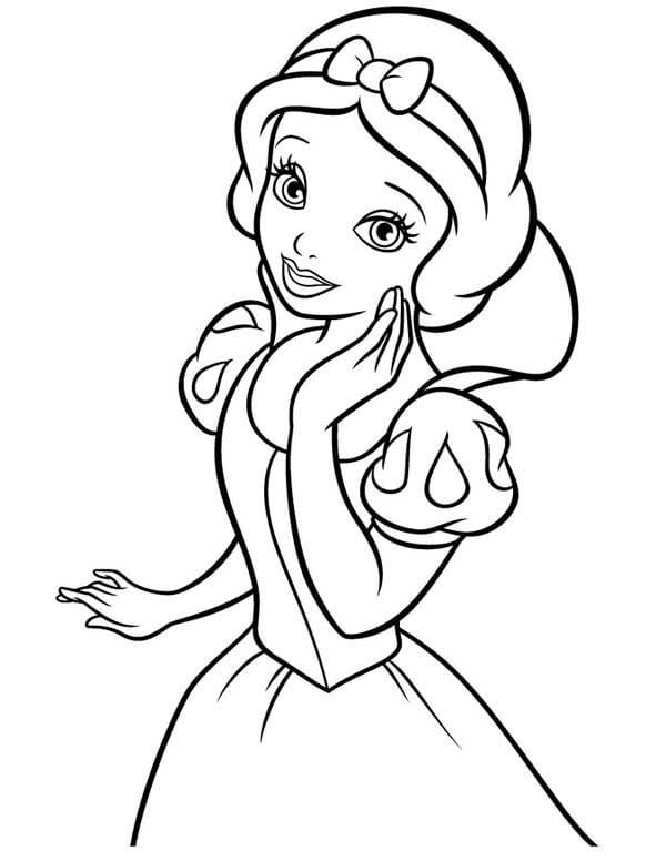 Dibujo de Hermosa Nieve Blanca para Colorear y Imprimir