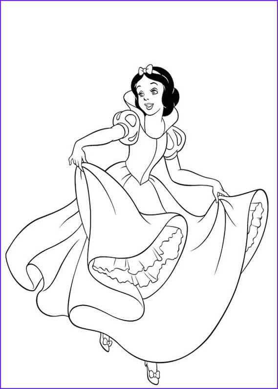 Dibujo de Increíble Blancanieves para Colorear y Imprimir