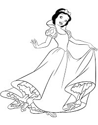Blancanieves para Colorear