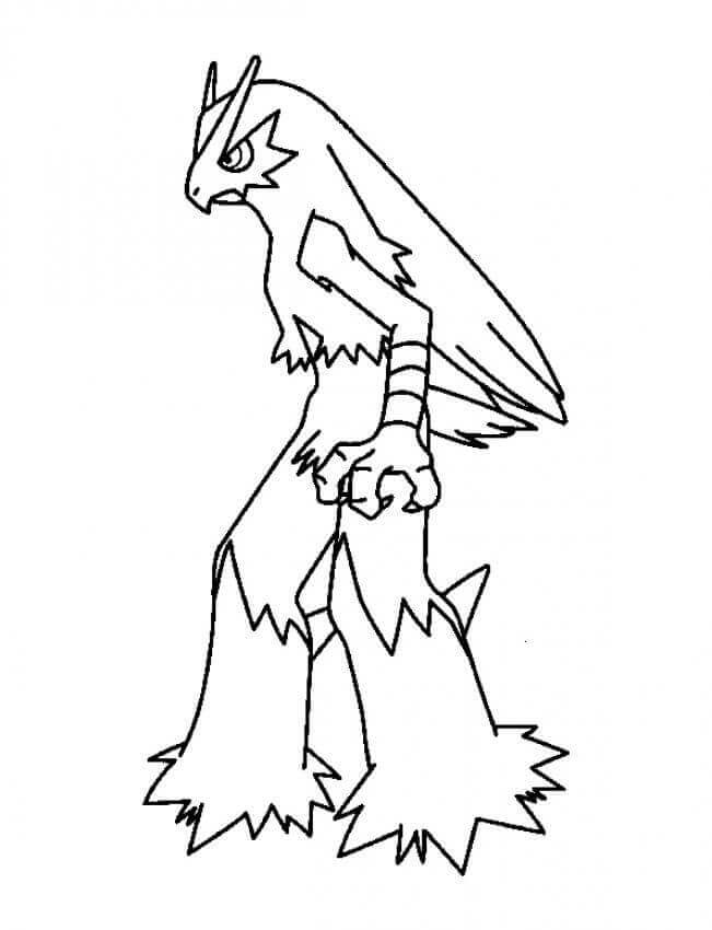 Dibujo de Genial Blaziken para Colorear y Imprimir