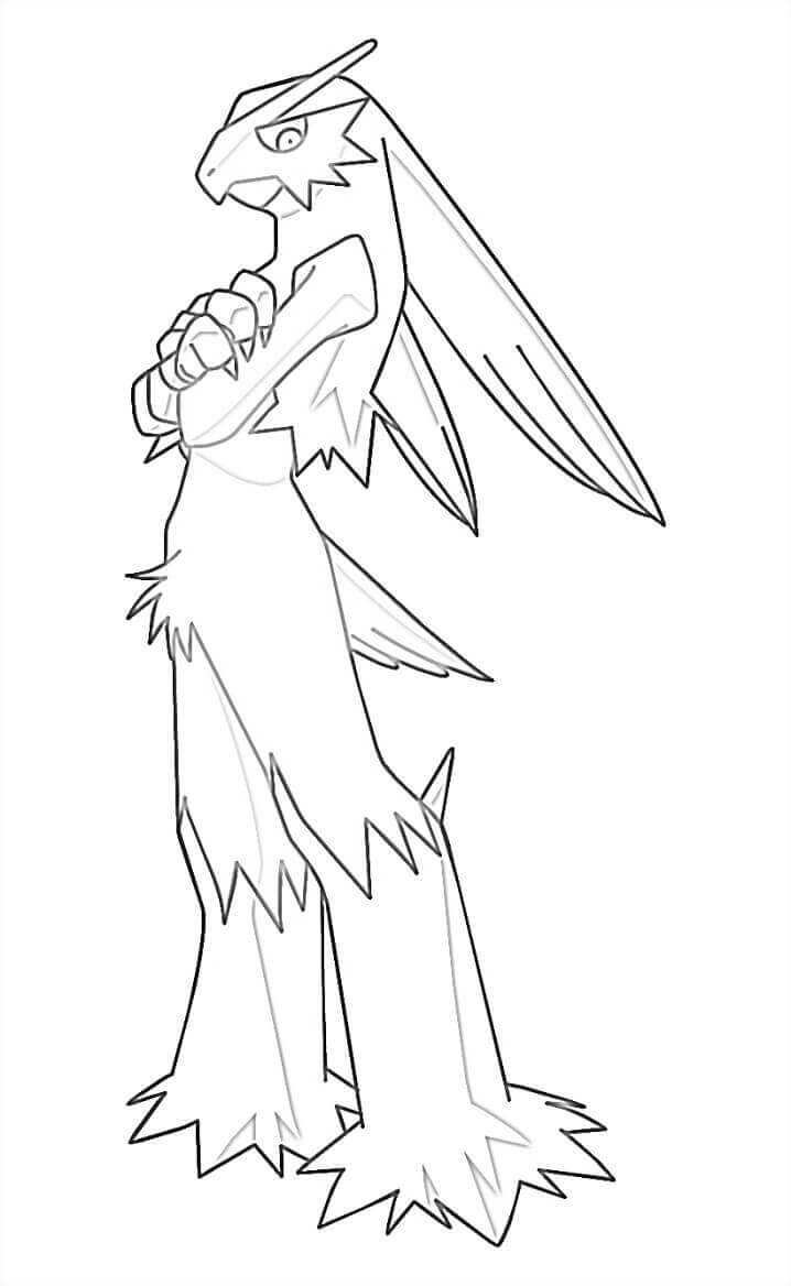 Dibujo de Increíble Blaziken para Colorear y Imprimir