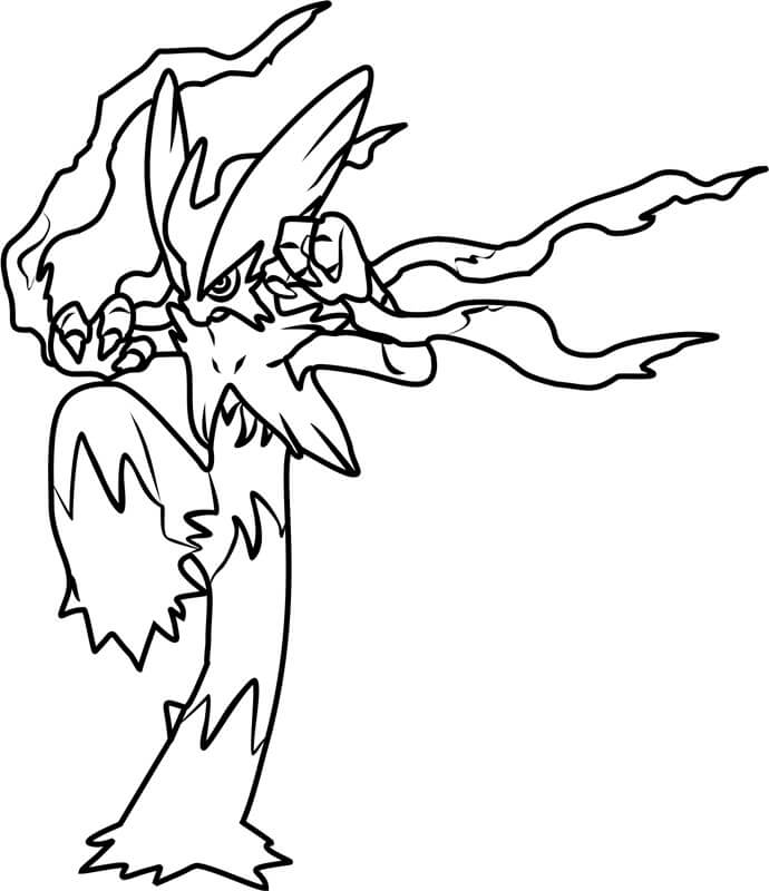Dibujo de Pokémon Mega Blaziken para Colorear y Imprimir