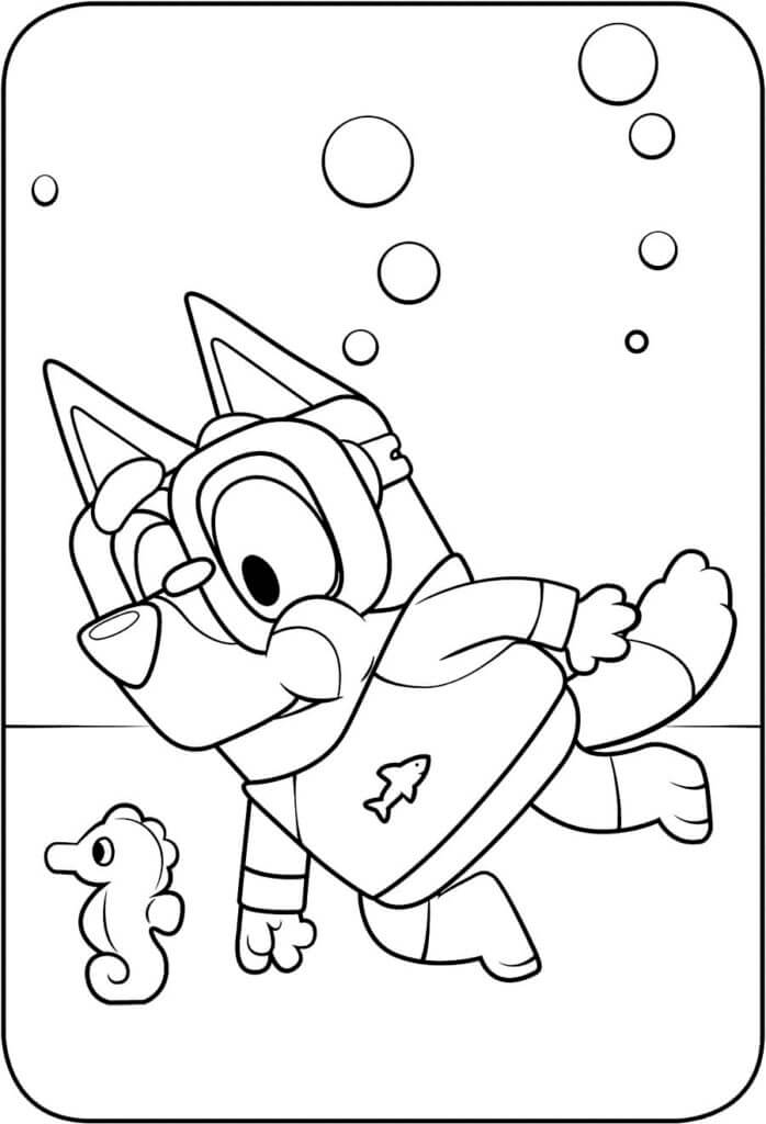 dibujo bingo natacion para colorear