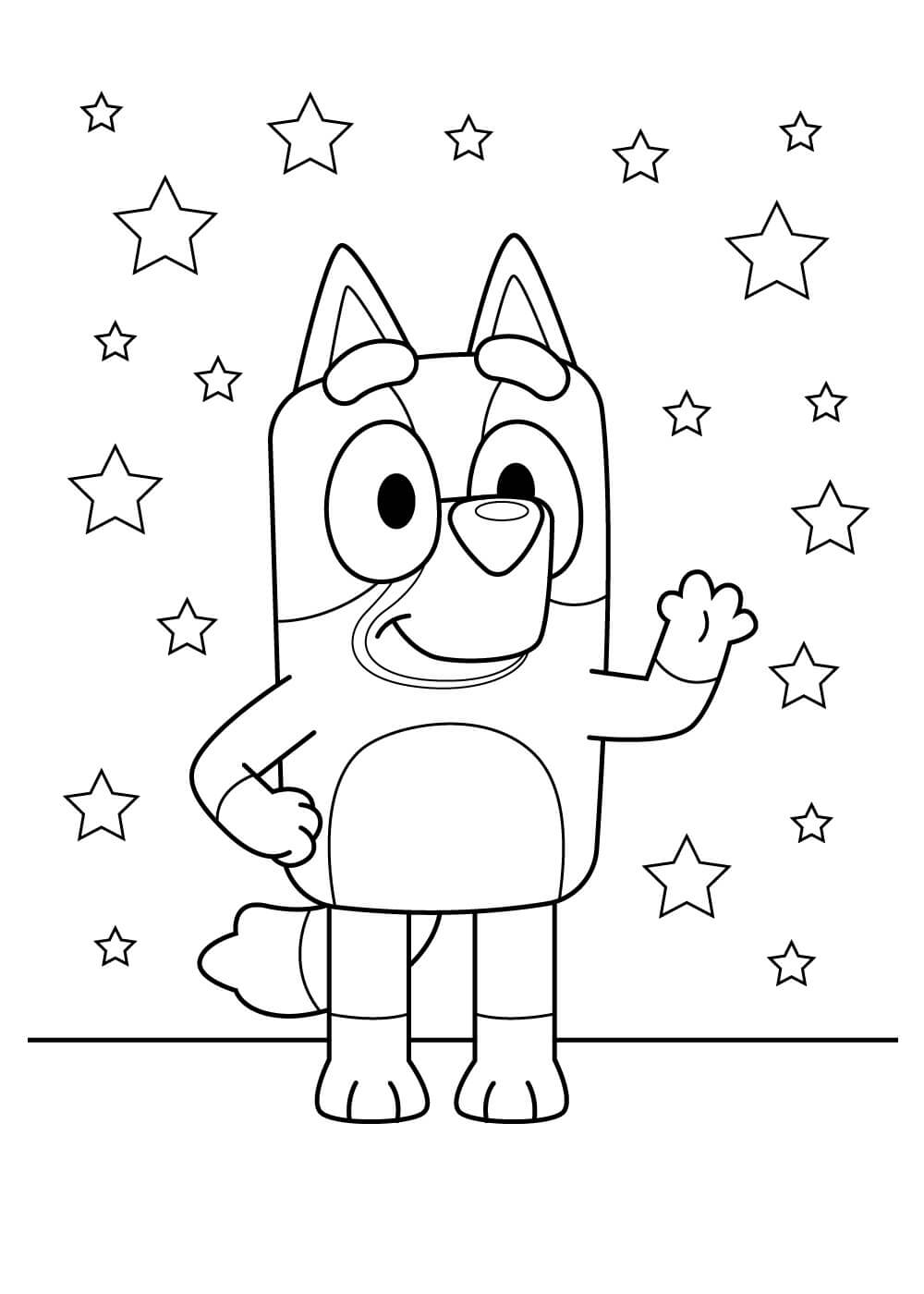 Dibujo de Bingo Con Estrella para Colorear y Imprimir