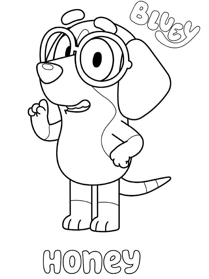 dibujo perro beagle miel para colorear