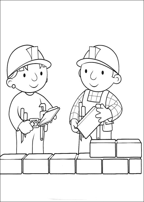 dibujo bob y wendy trabajando para colorear