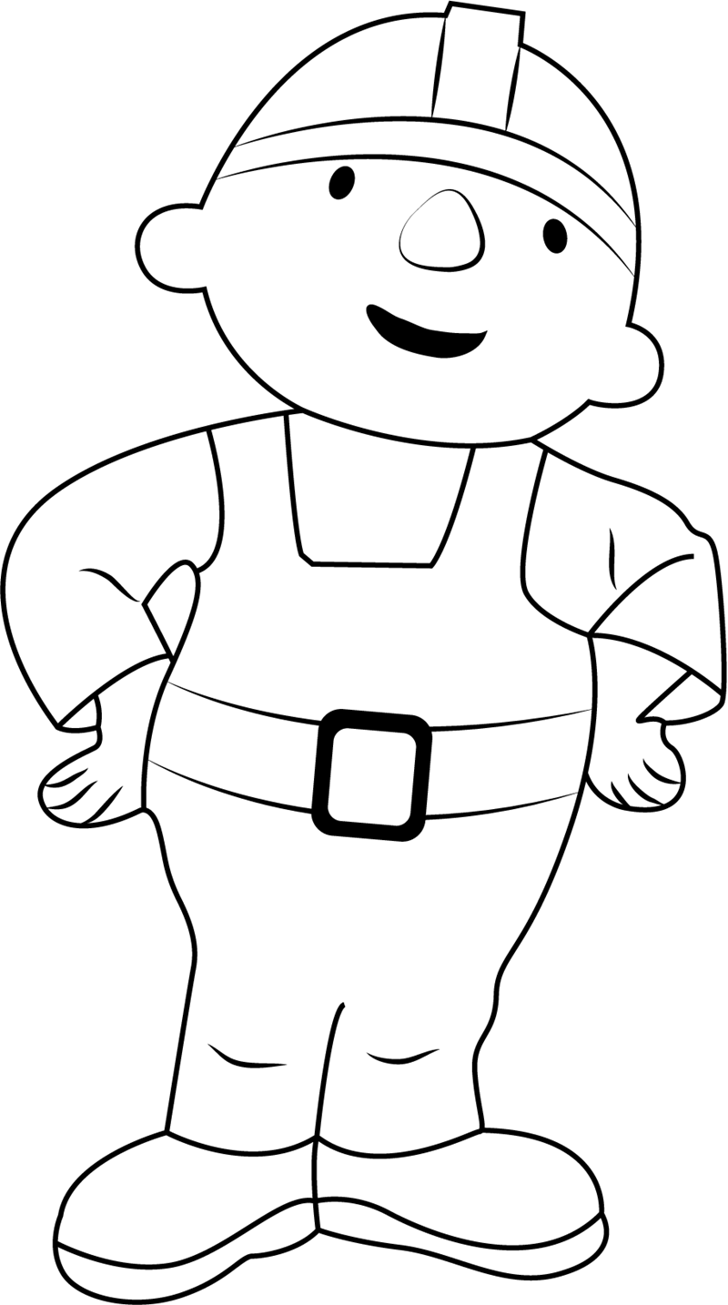 Dibujo de Bob Sonriendo para Colorear y Imprimir