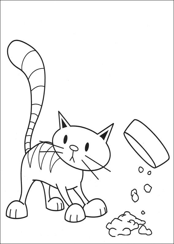 dibujo sardina y alimentos para colorear