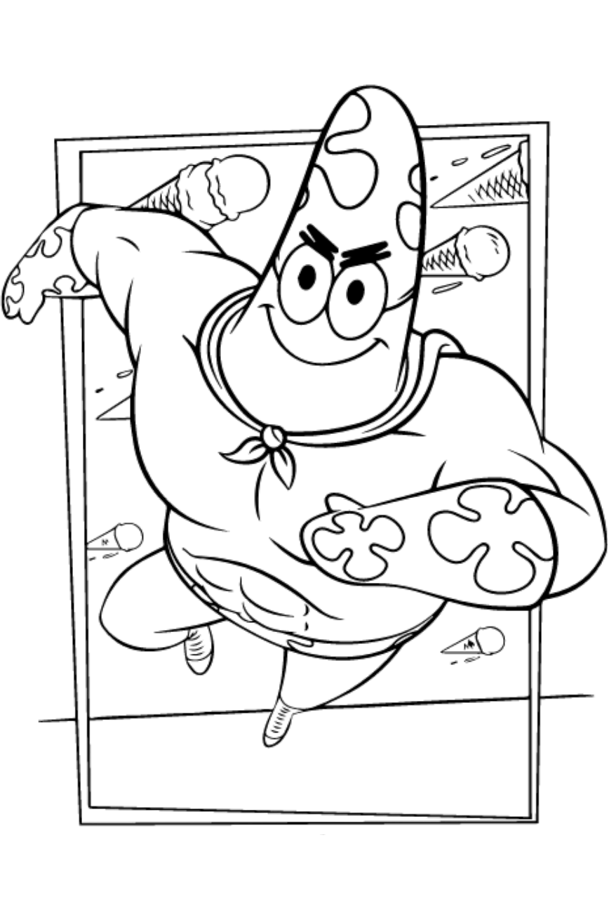 Dibujo de Patricio Estrella para Colorear y Imprimir