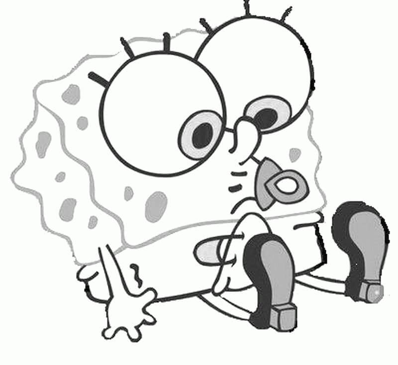 dibujo bebe bob esponja 1 para colorear