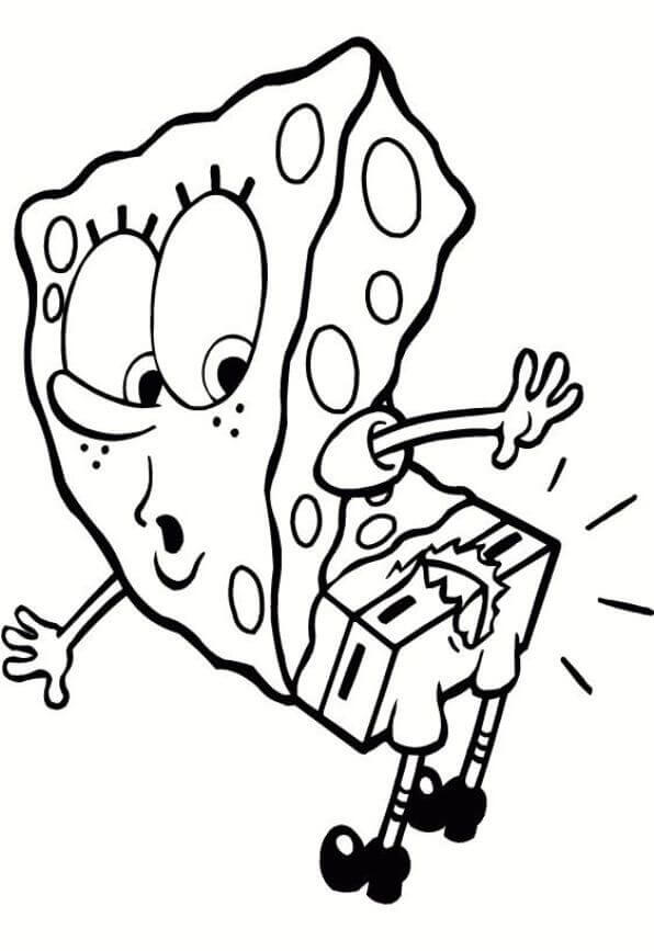 dibujo bob esponja diversion para colorear