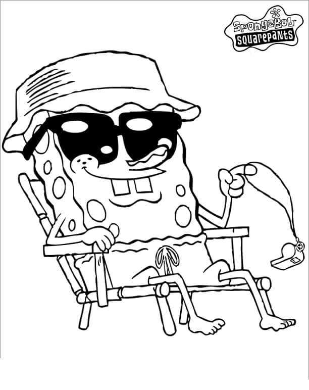 dibujo salvavidas bob esponja 1 para colorear
